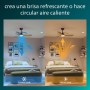 Philips Ventilador de techo Olas, 3 aspas 52´, luz LED de 24W, motor DC, temperatura de color regulable (3000K-4300K-6500K),