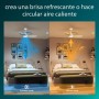 Philips Ventilador de techo con Led, 3 aspas fijas 52" (diametro 136cm), luz LED 28 W, motor DC silencioso, 3 temperaturas de