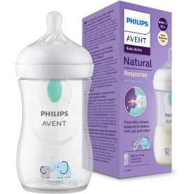Philips Avent Biberón Natural Response: biberón de 260 ml con sistema AirFree, sin BPA, para recién nacidos a partir de 1 mes,
