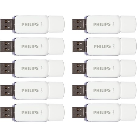 Philips Snow Edition 2.0 - Unidad Flash USB de 10 x 32 GB para PC, Ordenador portátil, Almacenamiento de Datos, Velocidad de
