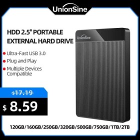 UnionSine-disco duro externo portátil de 2,5 ", 2tb/1tb/500gb/750gb, U