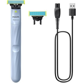 Philips OneBlade First Shave Auténtica Recortadora de Barba, Maquina de Afeitar Hombre, 2 Cuchillas, Cargador USB-A sin