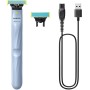 Philips OneBlade First Shave Auténtica Recortadora de Barba, Maquina de Afeitar Hombre, 2 Cuchillas, Cargador USB-A sin