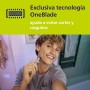 Philips OneBlade First Shave Auténtica Recortadora de Barba, Maquina de Afeitar Hombre, 2 Cuchillas, Cargador USB-A sin