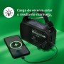 Philips TAR1609: radio portátil FM/AM con batería interna recargable, pilas AAA y manivela de soporte, energía solar, luz LED y