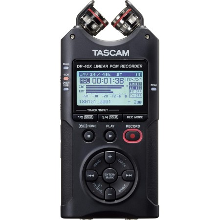 Tascam DR-40X grabadora de audio portátil de 4 pistas, usb2.0