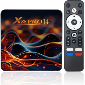 Android 14.0 TV Box, Box TV 2GB RAM 16GB ROM RK3518 Quad-Core Cortex-A53, Android Box Support 2.4/5.0GHz 4K 100M Ethernet HDMI