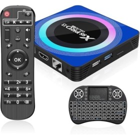 Android 13.0 TV Box, Android Box 4GB RAM 64GB ROM Quad-Core con Mini Teclado Inalámbrico, 2.4/5.0GHz Wi-Fi de Doble Banda BT 5.0
