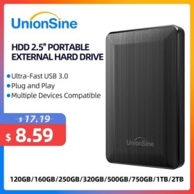 UnionSine HDD 2,5 "disco duro externo portátil 250gb/320gb/500gb/1tb a