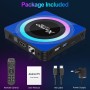 Android 13.0 TV Box, Box TV with 4GB RAM 64GB ROM RK3528 Quad-Core 64bit Cortex-A53 Mali 450 MP2 GPU Supporto 2.4G / 5.0G Dual