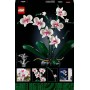 LEGO Botanical Orquídeas Flores y Plantas Artificiales Blancas y Rosas, Jarrón Azul, Decoración del Hogar, Manualidades y