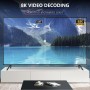 Android TV Box, Android 13.0 Box 4GB RAM 32GB ROM RK3528 Quad-Core Cortex-A53 GPU Mali-450 Soporte 8K 10/100M LAN Enternet