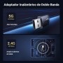 UGREEN Adaptador WiFi 6 AX900Mbps Stick USB 3.0 Antena de Doble Banda 5GHz 2.4GHz Dongle Inalámbrico Pincho para PC WPA2 Soft Ap