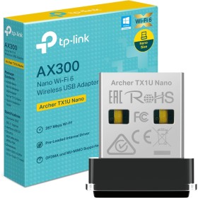 TP-Link Archer TX1U Nano -Memoria USB AX300 WiFi 6 para PC de Escritorio, 2,4 GHz, 286 Mbps, Compatible con Windows 11/10/7 y
