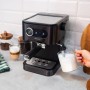 Cecotec Cafetera Express Manual Power Espresso 20. 850 W, Presión 20 Bares, Depósito de 1,6L, Brazo Doble Salida, Vaporizador,