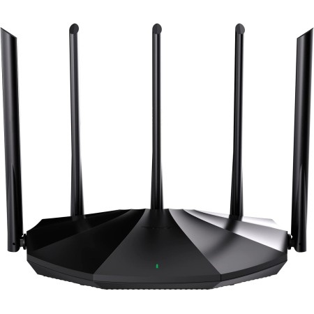 Tenda RX12 Pro - Router WiFi 6 AX3000, Doble Banda 2.4/5Ghz, WAN/LAN Puertos Gigabit, 5 Antenas de 6dBi, WiFi+ Cobertura,