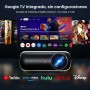 Google TV Official Smart Mini Proyector 4K, HAPPRUN 1000 ANSI 1080P Full HD Proyector con Dolby Audio, WiFi6 Bluetooth5.2
