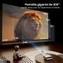 Google TV Official Smart Mini Proyector 4K, HAPPRUN 1000 ANSI 1080P Full HD Proyector con Dolby Audio, WiFi6 Bluetooth5.2