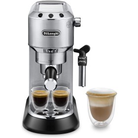 De'Longhi Dedica - Cafetera de Bomba de Acero Inoxidable para Café Molido o Monodosis, Cafetera para Espresso y Cappuccino,