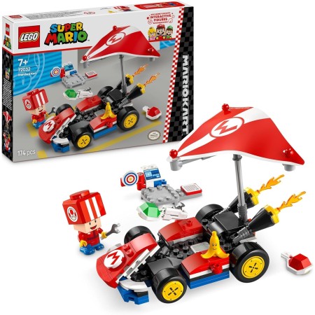 LEGO Super Mario: Mario Kart: Kart Estándar Coche de Carreras de Juguete, Juego Infantil para Colección del Videojuego Nintendo,