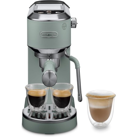 De'Longhi Dedica - Cafetera de Bomba de Acero Inoxidable para Café Molido o Monodosis, Cafetera para Espresso y Cappuccino,