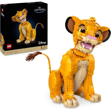 LEGO | Disney El Rey León: Simba Joven Maqueta para Adultos, Regalo para Mujeres y Hombres, Figura de Animal Coleccionable,