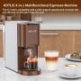KOTLIE Cafetera 4 en 1 para NES/DG/café en polvo/ESE (44 mm), Máquina Automática de Cápsulas de Café 19 Bar, 800 ml