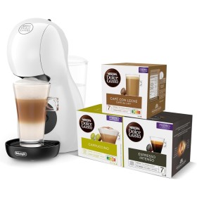 De'Longhi Nescafé Dolce Gusto Piccolo XS EDG110.WB, Cafetera Cápsulas, Incluye 3 Paquetes de Cápsulas, Diseño Super-Compacto,
