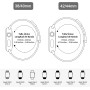 Hanama Correa Compatible con Apple Watch Correa 38mm 40mm 41mm 42mm 44mm 45mm 49mm, Pulseras de Repuesto de Metal de Acero