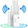 Amplificador de Señal WiFi,Repetidor WiFi,6 Antenas,2 Puertos LAN,WiFi Extender,Modo Repetidor/Router/Ap,Repetidor de Señal WiFi