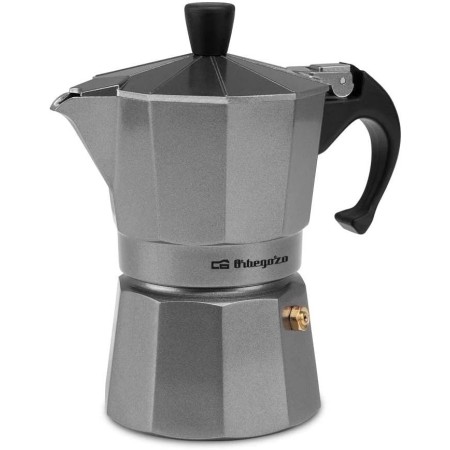Orbegozo KFS 920, Cafetera Italiana, 9 tazas, apta para cocina de gas, vitrocerámica y eléctricas, mango ergonómico, válvula