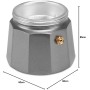 Orbegozo KFS 920, Cafetera Italiana, 9 tazas, apta para cocina de gas, vitrocerámica y eléctricas, mango ergonómico, válvula