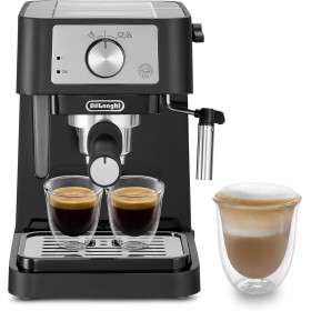 De'Longhi Stilosa Premium EC260.BK - Cafetera de bomba con 15 bares de presión, 1100 W, 1L, color negro y plata