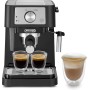 De'Longhi Stilosa Premium EC260.BK - Cafetera de bomba con 15 bares de presión, 1100 W, 1L, color negro y plata