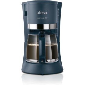 Ufesa Capriccio Cafetera de Goteo 12, Jarra 1.2L, 12 Tazas, 680W, Filtro Permanente, Placa Calefactora Antiadherente, Sistema