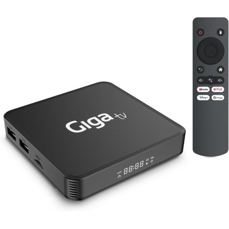 GIGATV HD813 Android 13.0 TV Box, 2-16GB RAM. Quad-Core 64bit Cortex-A53. Soporte 2.4/5.0GHz WiFi6 Bluetooth 5.0 HD 8K 10/100M