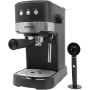 Jocca - Cafetera Expresso 20 Bares con Vaporizador, 1100W, Deposito 1.25L Desmontable, Metal, Negro