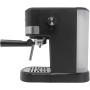 Jocca - Cafetera Expresso 20 Bares con Vaporizador, 1100W, Deposito 1.25L Desmontable, Metal, Negro