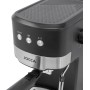 Jocca - Cafetera Expresso 20 Bares con Vaporizador, 1100W, Deposito 1.25L Desmontable, Metal, Negro