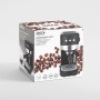 Jocca - Cafetera Expresso 20 Bares con Vaporizador, 1100W, Deposito 1.25L Desmontable, Metal, Negro
