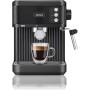 Jocca - Cafetera Expresso 20 Bares con Vaporizador, 1100W, Deposito 1.25L Desmontable, Metal, Negro