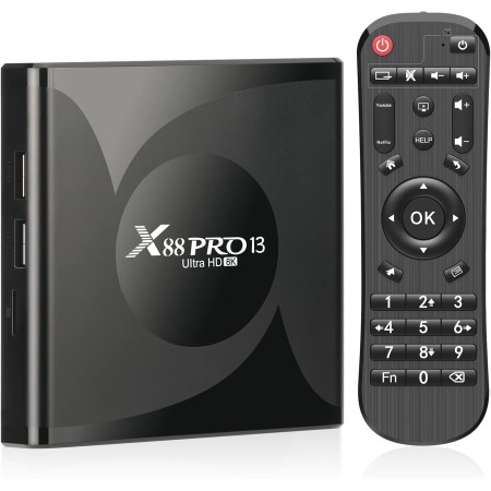 Android 13.0 TV Box, 4GB RAM 32GB ROM Android Box 8K RK3528 Quad-Core 64bit Corter-A53 CPU Mali-450 MP2 GPU Supports 3D H.265