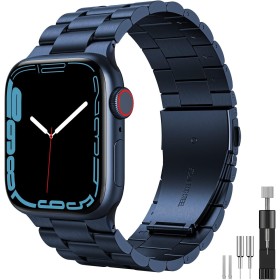 owlhold Compatible con Apple Watch 38mm, 40mm, 41mm, 42mm, 44mm, 45mm, 49mm, correa de reloj de acero inoxidable para las series