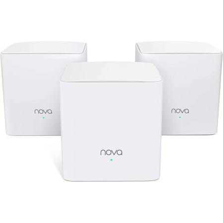 Tenda Nova Mesh MX3 (2-Pack) - Mesh WiFi 6 AX1500, Router Repetidor WiFi de Doble Banda 2,4 GHz/5 GHz, Cobertura hasta 180 m²,