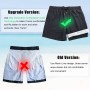 Suwangi Bañadores Hombre con Forro Compresión Pantalones Cortos de Natación Secado Rápido Shorts de Baño Bañadores de Surf