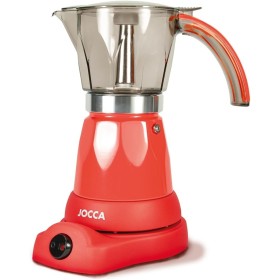 Jocca - Cafetera Italiana Electrica 6 Tazas con Base Giratoria 360° y Jarra Sin Cables
