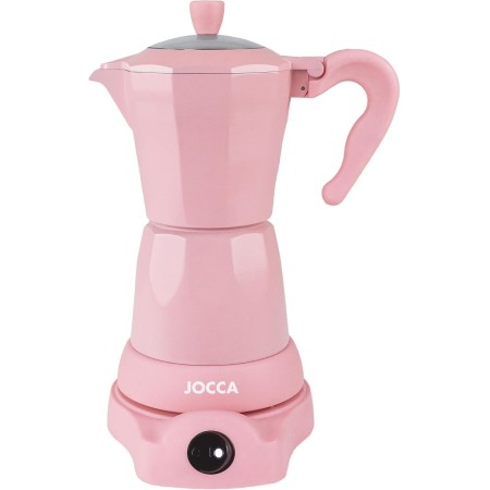 Jocca - Cafetera Italiana Electrica 6 Tazas con Base Giratoria 360° y Jarra Sin Cables