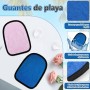 ZYNERY 2 Piezas Removedor Arena Playa Suave Bolsa Quitar Arena Playa con 2 Bolsas, Reutilizables Guantes Limpiador de Arena de