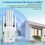 Amplificador Señal WiFi 1200M Repetidor WiFi Largo Alcance 5G y 2.4G Doble Banda WiFi Extender con 6 Antenas de Alta Ganancia,