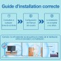 Amplificador Señal WiFi 1200M Repetidor WiFi Largo Alcance 5G y 2.4G Doble Banda WiFi Extender con 6 Antenas de Alta Ganancia,